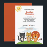 Cute Boys Animal Friends Barns födelsedag Party Inbjudningar<br><div class="desc">Inbjudan till Cute Animal Friends Barns födelsedag Party . Lätt att ändra födelsedagspojken. Se honom le med glädje när han ser den här berömvärda inbjudan till djurefödelsedag. Lägg till dina party-uppgifter med hjälp av mallen.</div>