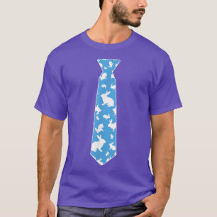 Cute Boys Bunny Rabbit Tie Påsk Kids Vuxen Patt T Shirt