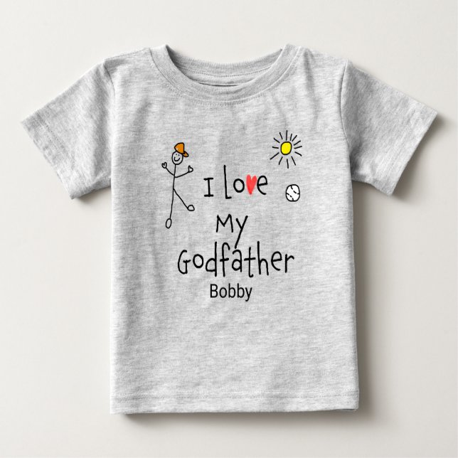 Cute Boys I kärlek Min gudfader Baby Tee (Framsida)