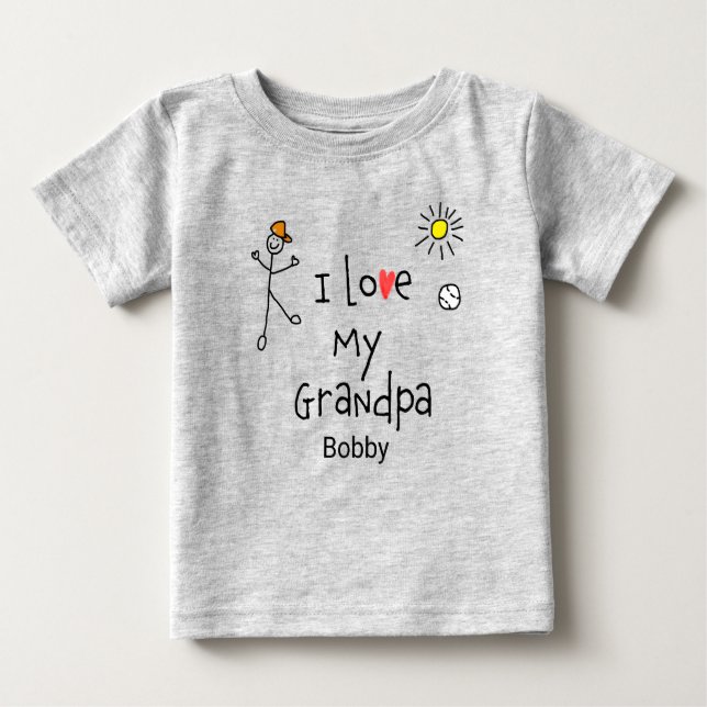 Cute Boys I kärlek Min morfar Baby Tee (Framsida)