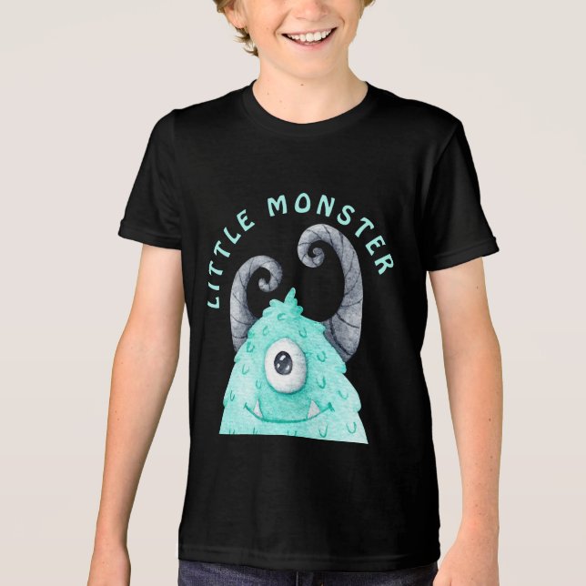 Cute Boys Little Monster T Shirt (Framsida)