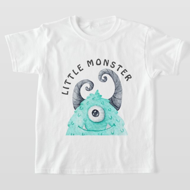 Cute Boys Little Monster T Shirt (Laydown)