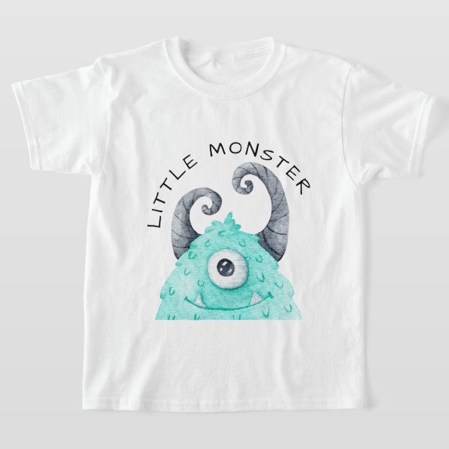 Cute Boys Little Monster T Shirt (Laydown)