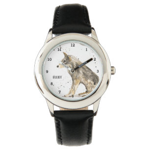 Cute Boys Varg Animal Kids Wildlife Woodland Armbandsur