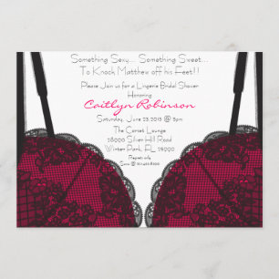 Cute Bra Lingerie Inbjudningskort för möhippan