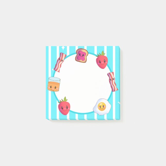 Cute Bra Morgon Delicious Breakfast Post-it Block (Framsida)