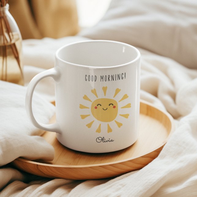 Cute Bra Morgon Kawaii Sunshine Personlig Kaffemugg (Skapare uppladdad)