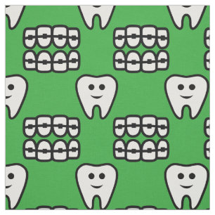 Cute Braces Mönster Tyg