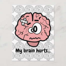 Cute Brain Injury Psychology Neurology Tecknad Vykort