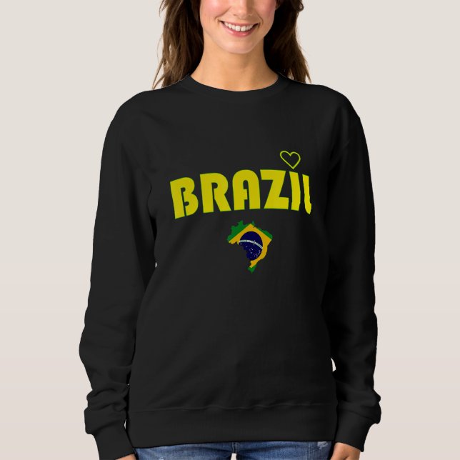 Cute Brazil Heart National South Latin America Wom T Shirt (Framsida)