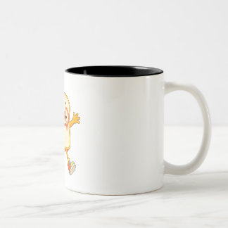 Cute Bread Cartoon Jumping Character Coffee Mug Två-Tonad Mugg