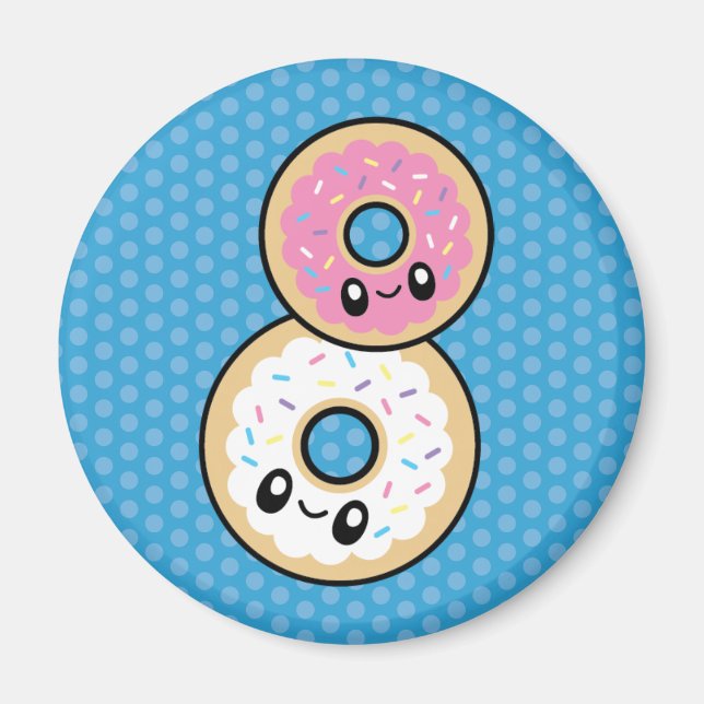 Cute Breakfast Food Donut Magnet (Framsidan)