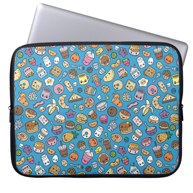 Cute Breakfast Food Laptop Fodral (Framsidan)