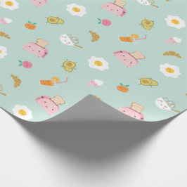 Cute Breakfast på mynta Presentpapper