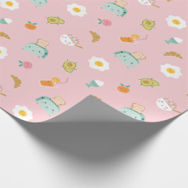 Cute Breakfast på rosa Presentpapper