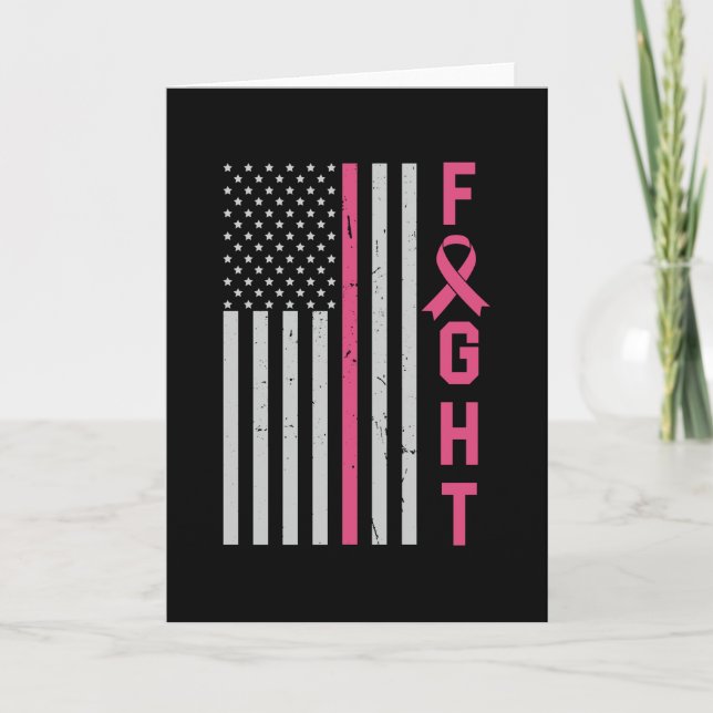 Cute Breast Cancer Awareness Friends Family Fiends Kort (Framsida)