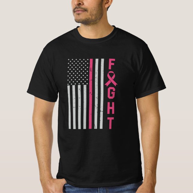 Cute Breast Cancer Awareness Friends Family Fiends T Shirt (Framsida)