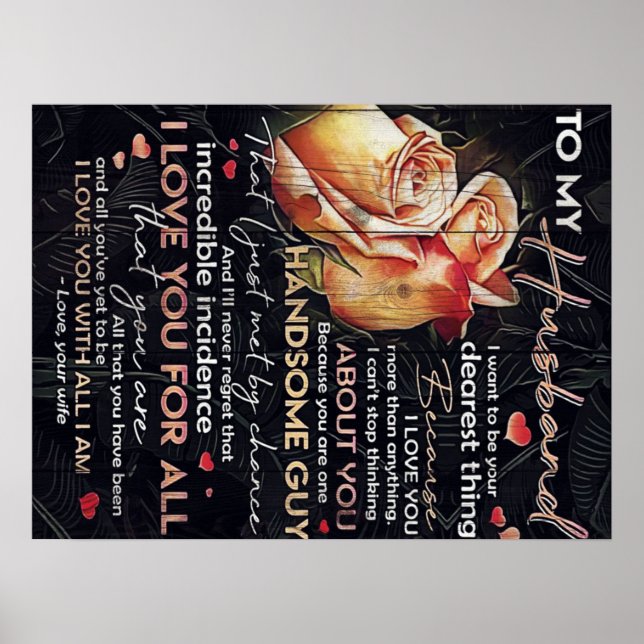 Cute Brev för Make | FamiljeDekoration | Poster (Framsidan)