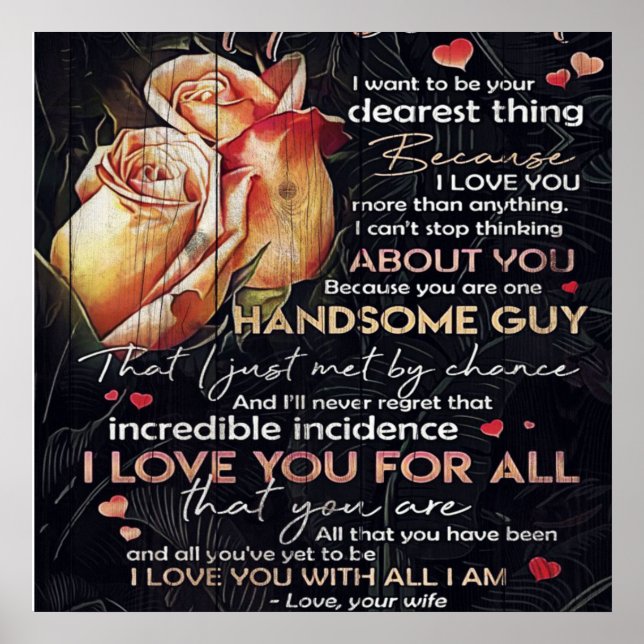 Cute Brev för Make | FamiljeDekoration | Poster (Framsidan)