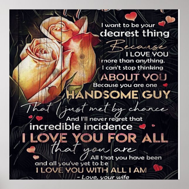 Cute Brev för Make | FamiljeDekoration | Poster (Framsidan)