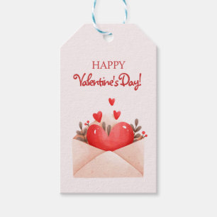 Cute Brev Heart Glad Alla hjärtans dag Presentetikett