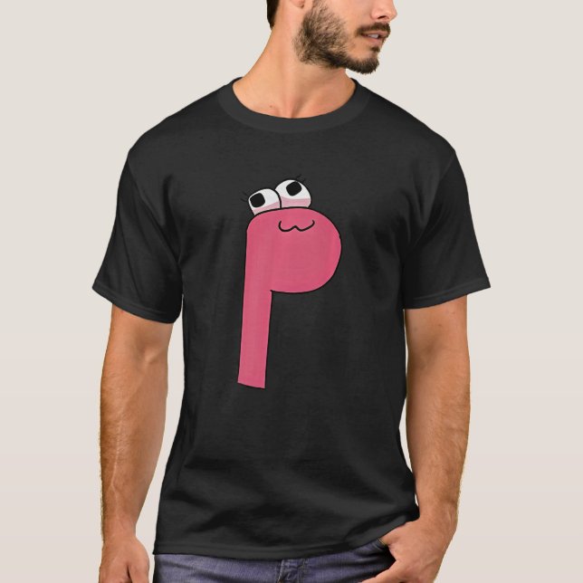 Cute Brev P Alphabet Lore T Shirt (Framsida)