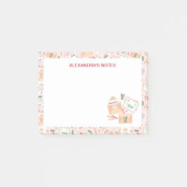 Cute Brev till jultomten Mönster Post-it Block