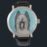 Cute Briard Tecknad hund Armbandsur<br><div class="desc">Briard Älskare bevakning</div>
