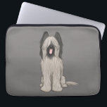 Cute Briard Tecknad hund Laptop Fodral<br><div class="desc">Cute Briard Teckning</div>