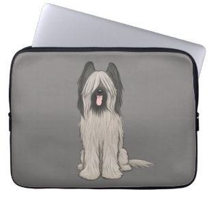 Cute Briard Tecknad hund Laptop Fodral
