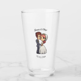 Cute Bride and Groom Bröllop Glaskopp