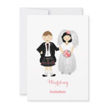 Cute Bride and Groom Scottish Bröllop Theme