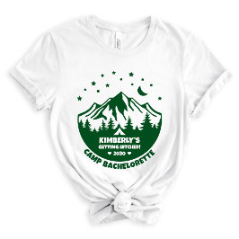 Cute Bride Camping Bachelorette T Shirt