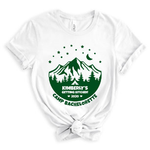 Cute Bride Camping Bachelorette T Shirt
