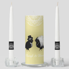 Cute Bride & Groom Love birds Personlig Bröllop