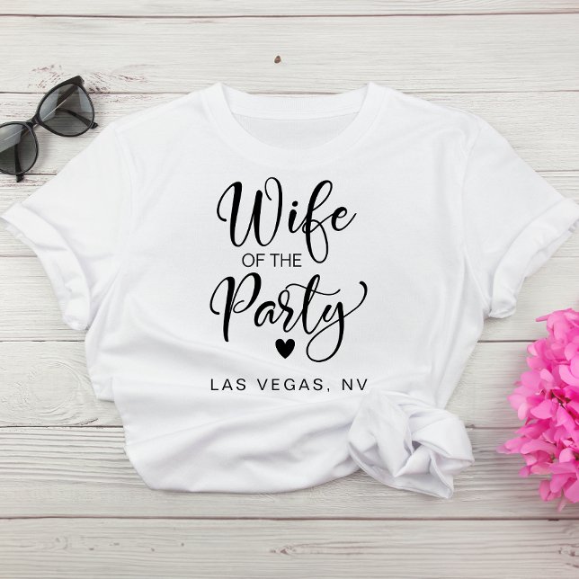 Cute Bride Las Vegas Bachelorette Party T Shirt (Celebrate the bride-to-be in fun and style at her bachelorette party)