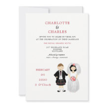 Cute Bride och Groom Scottish Tartan Bröllop Theme