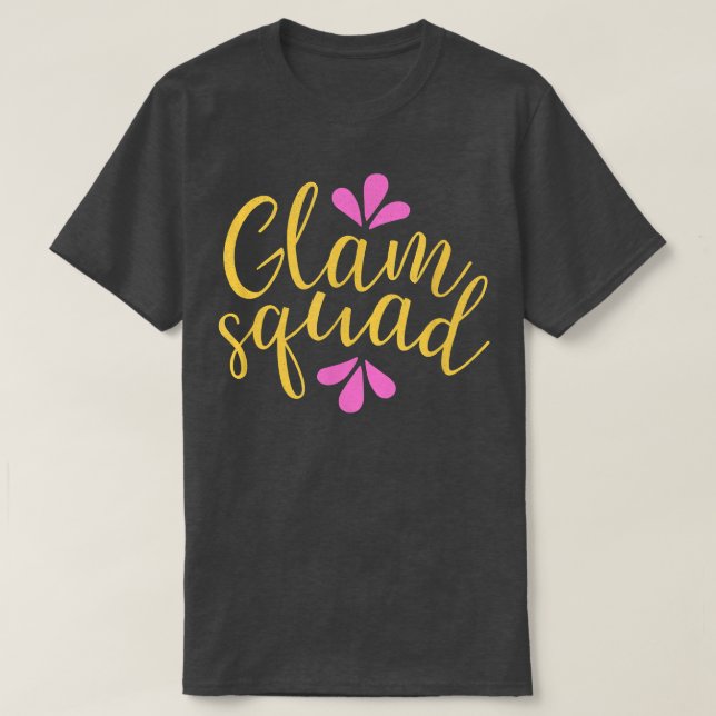 Cute Bridesmaid Bachelorette Party Bride Glam Squa T Shirt (Design framsida)