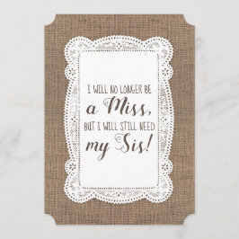 Cute Bridesmaid/Maid of honor Frieri Inbjudningar