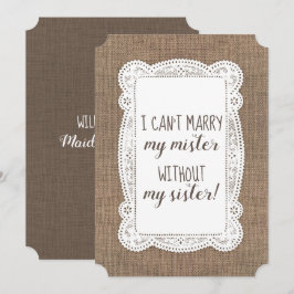 Cute Bridesmaid/Maid of honor Frieri Inbjudningar