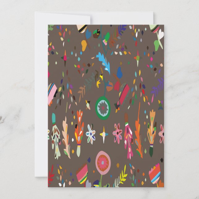 Cute Bright Colorful Blommigt Spara Datumet (Framsida)