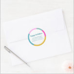 Cute Bright Colorful Returadress Helgdag Runt Klistermärke<br><div class="desc">Lägg till ett glatt tryck på helgdag med dessa förseglingar för personligens kuvert som innehåller en färgstark cirkel och anpassningsbarnas meddelande. Perfekt för hälsningskort, partiinbjudningar eller festlig korrespondens gör sälar att dina kuvert dyker upp med stil och personlighet. Ett härligt sätt att sprida helgdag glädje och se till att din...</div>