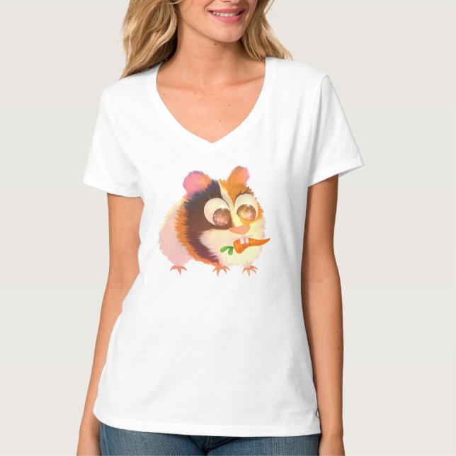 Cute Bright Guinea gris T-Shirt (Framsida)