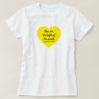 Cute Bright Gult Heart Light of the World White