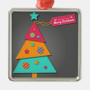 Cute bright Julgran modern Art-farkoster Julgransprydnad Metall