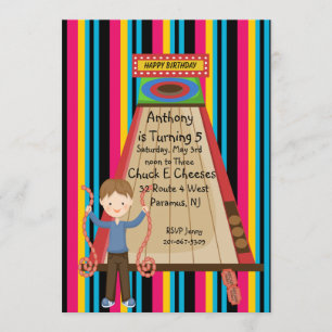 Cute-, Bright- och Stripe Boys Arcade-inbjudan Inbjudningar