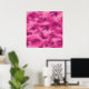 Cute Bright Pink Camo, Camouflage Poster (Home Office)