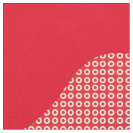 Cute Bright Red Patterned Hearts Fabric Tyg