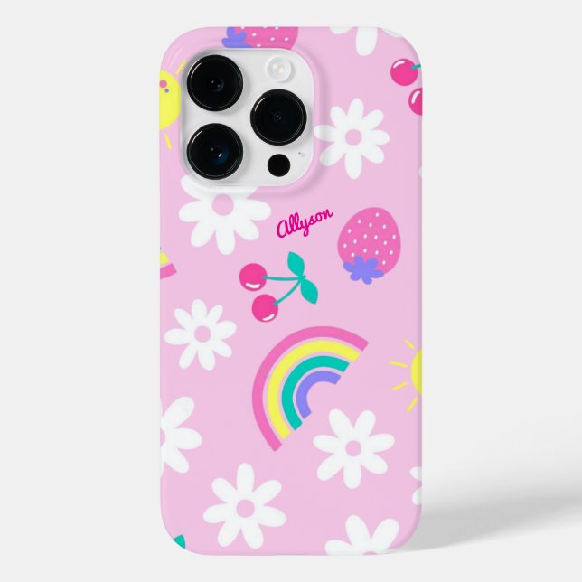 Cute Bright-regnbåge, mönster I Telefonfodral (Baksida)