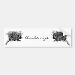 Cute Bristiskt Hedgehog Thunder_Cove Bildekal